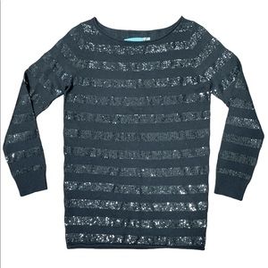 Alice+Olivia black sequin wool sweater